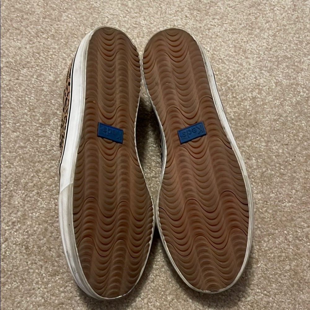 Keds Leopard Print Slip-On Sneakers Brown Black - Picture 5 of 5